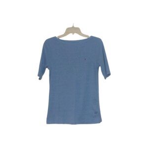 Tommy Hilfiger T Shirt Blue Short Sleeve Knit Top Women’s Size Med
